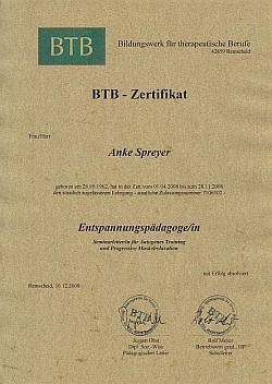 Lehrgangs-Zertifkat