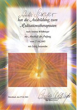 MeditationsLehrer-Urkunde